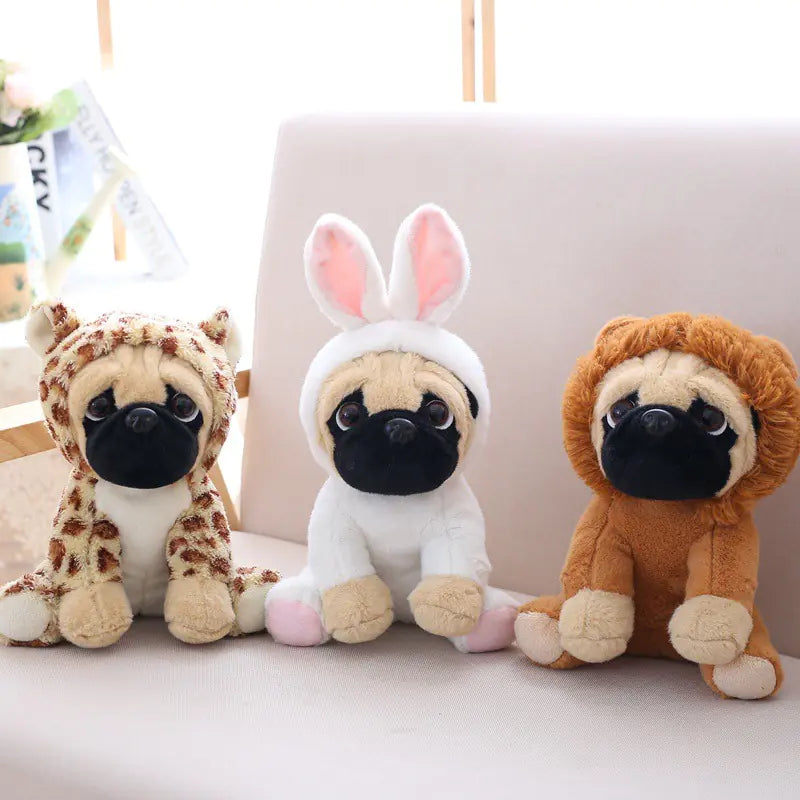 Pug Dog Plush Toy Figurine